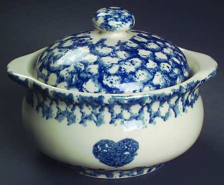Sponge Blue (Animals or Hearts) Individual Casserole & Lid by Tienshan