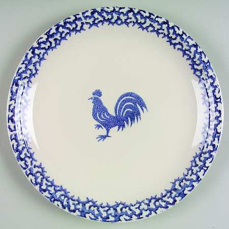 Sponge Blue (Animals or Hearts) Dinner Plate