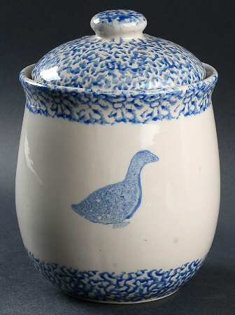 Sponge Blue (Animals or Hearts) Large Canister & Lid