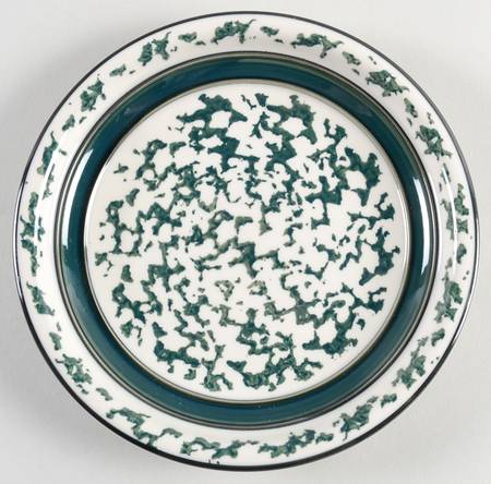 Sponge Green (Black Edge) Salad Plate