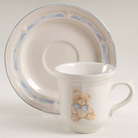 Theodore Bear Flat Cup & Saucer Set