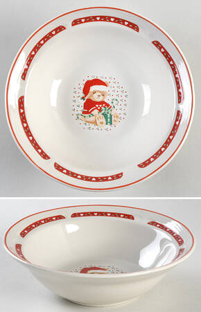 Theodore Bear's Christmas Rim Cereal Bowl