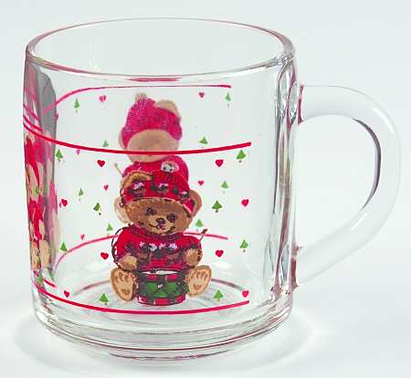 Theodore Bear's Christmas Glassware Mug