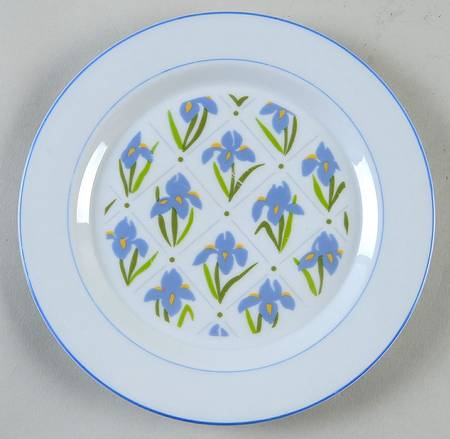 Blue Iris Salad Plate
