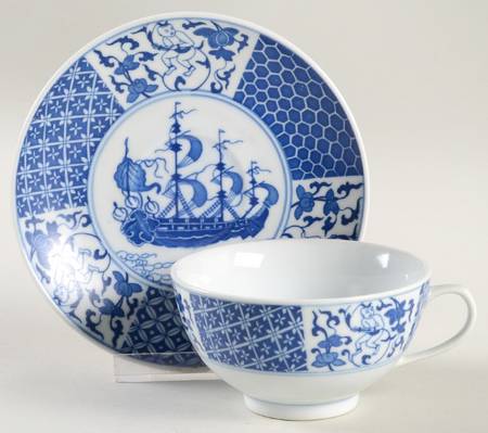 Trade Winds Flat Cup & Saucer Set