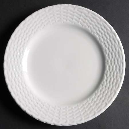 White Wicker Dinner Plate