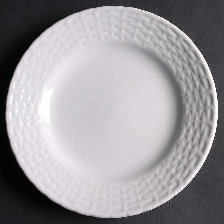 White Wicker Salad Plate