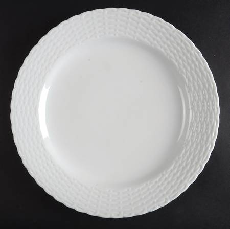 White Wicker 12" Chop Plate (Round Platter)