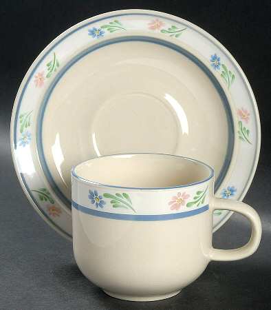 Wild Flowers Flat Cup & Saucer Set