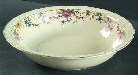 Primavera (Cream) 9" Round Vegetable Bowl