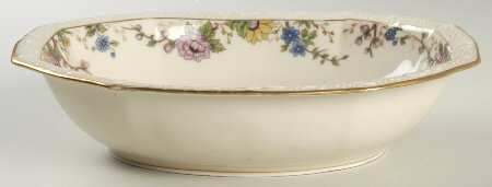 Primavera (Cream) 9" Oval Vegetable Bowl