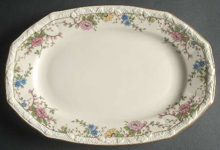 Primavera (Cream) 12" Oval Serving Platter