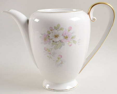 Apple Blossom (White Background) Coffee Pot No Lid