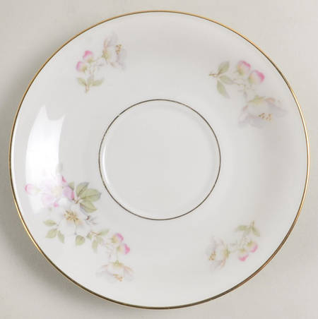 Apple Blossom (White Background) Saucer for Footed Cup