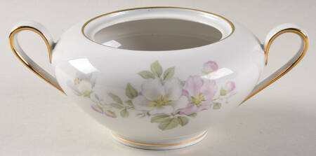 Apple Blossom (White Background) Sugar Bowl No Lid