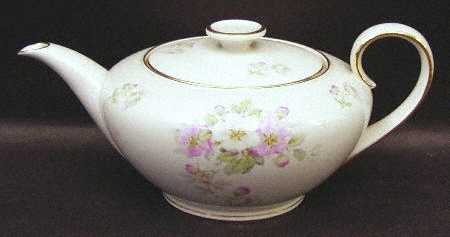 Apple Blossom (White Background) Teapot & Lid