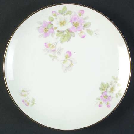 Apple Blossom (White Background) Coupe Salad Plate