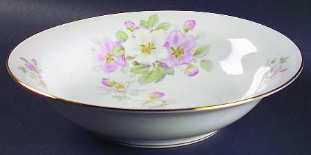 Apple Blossom (White Background) 9" Round Vegetable Bowl