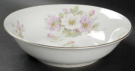 Apple Blossom (White Background) 8" Round Vegetable Bowl