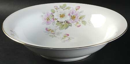 Apple Blossom (White Background) 10" Round Vegetable Bowl