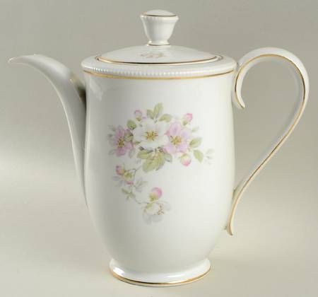 Apple Blossom (White Background) Coffee Pot & Lid