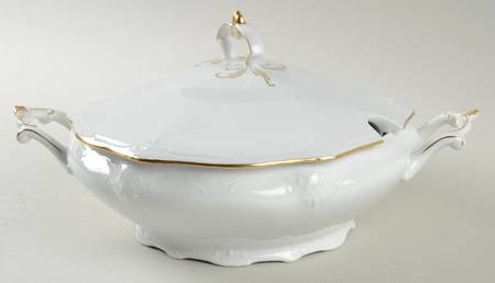 Baronesse Gold Round Covered Vegetable