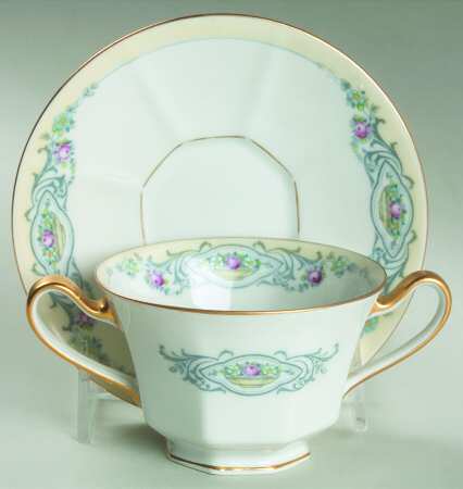 Beaumont Footed Bouillon Cup & Saucer