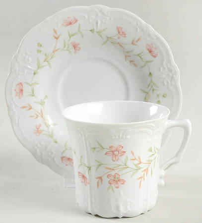 Belle Fleur Flat Cup & Saucer Set