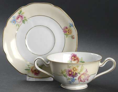 Carlton Footed Bouillon Cup & Saucer
