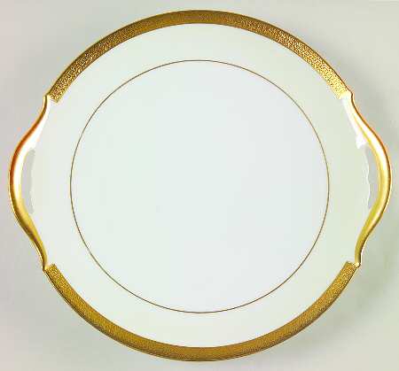 Clifton (Cream Border) Handled Cake Plate