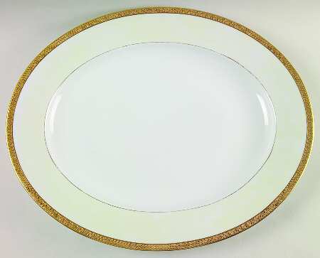 Clifton (Cream Border) 17" Oval Serving Platter