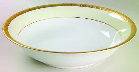 Clifton (Cream Border) 9" Round Vegetable Bowl