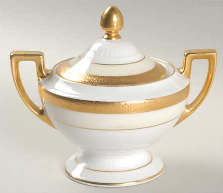 Clifton (Cream Border) Sugar Bowl & Lid