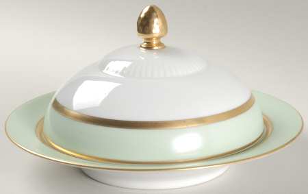 Clyde Green Round Covered Butter