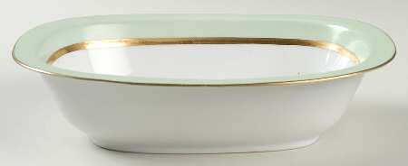 Clyde Green 9" Oval Vegetable Bowl