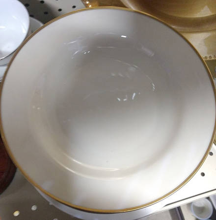 Colonial (Smooth Gold Band) Large Rim Soup Bowl