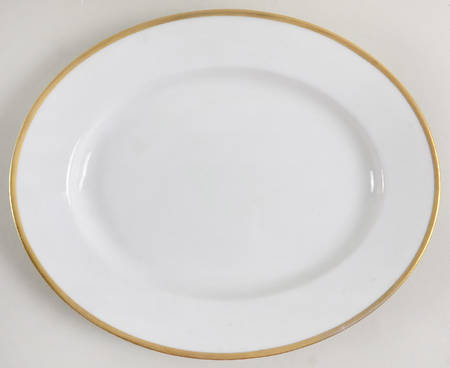 Colonial (Smooth Gold Band) 11" Oval Serving Platter