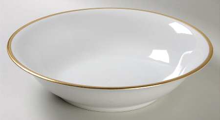 Colonial (Smooth Gold Band) 9" Round Vegetable Bowl