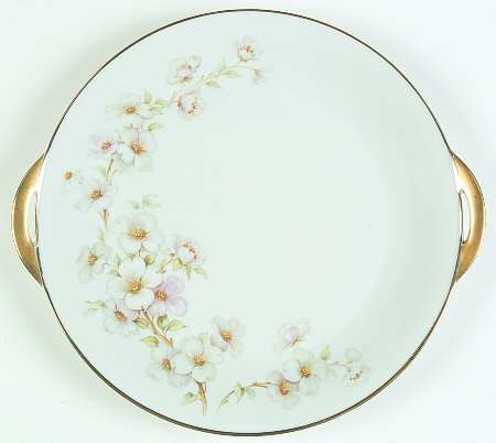 Dogwood Handled Cake Plate