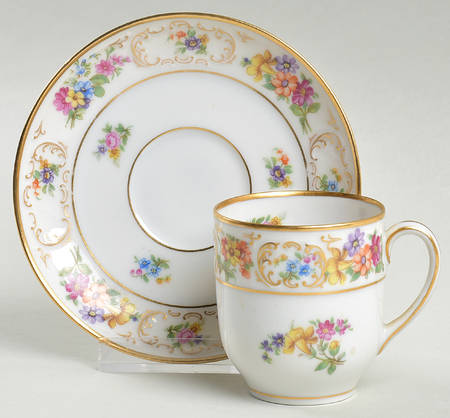 Dresden Flat Demitasse Cup & Saucer Set