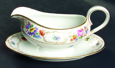 Dresden Gravy Boat with Attached Underplate