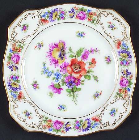 Dresden Square Luncheon Plate