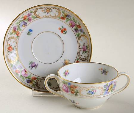 Dresden Flat Bouillon Cup & Saucer