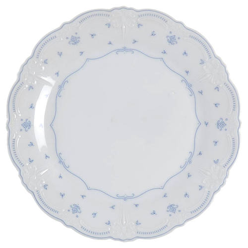 Fleur De Lis Blue Bread & Butter Plate