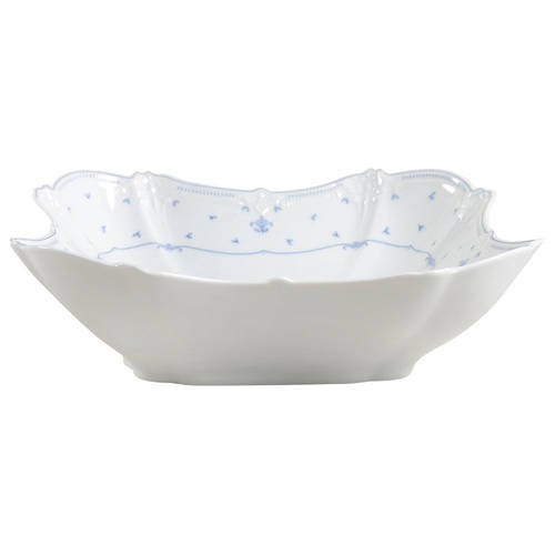 Fleur De Lis Blue 8" Square Vegetable Bowl
