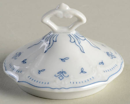 Fleur De Lis Blue Lid for Mini Sugar Bowl