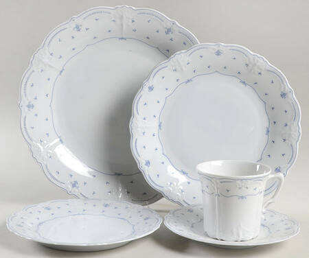 Fleur De Lis Blue 40 Piece Estate Set