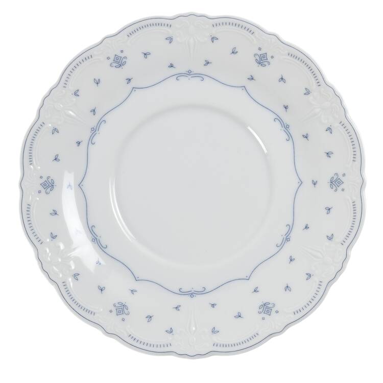 Fleur De Lis Blue Saucer for Cream Soup Bowl
