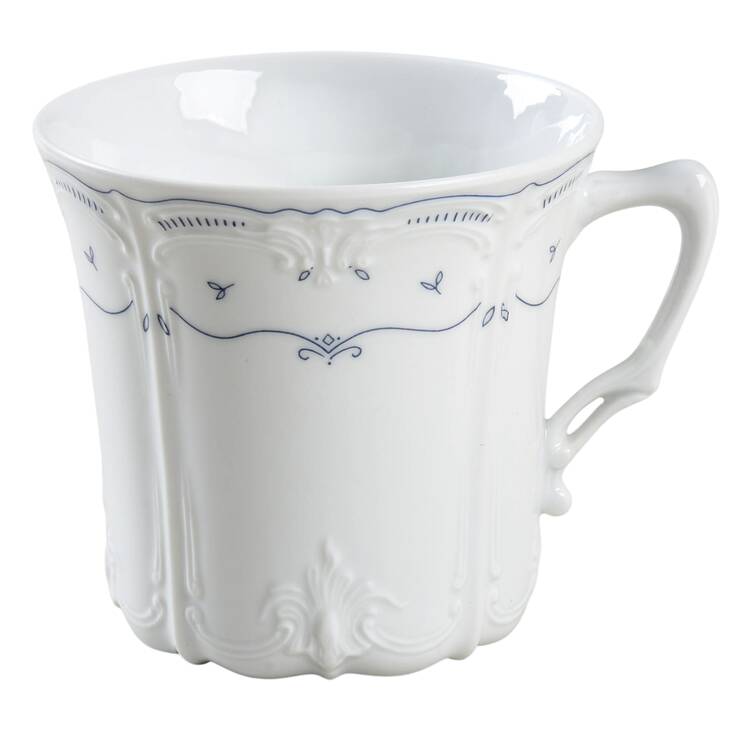 Fleur De Lis Blue Flat Cup