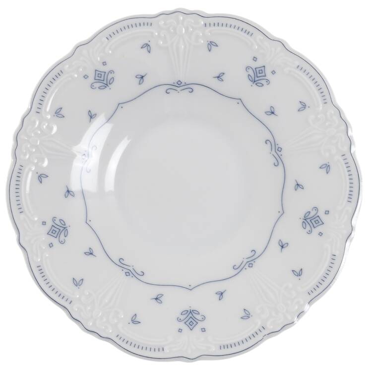 Fleur De Lis Blue Saucer for Demitasse Cup